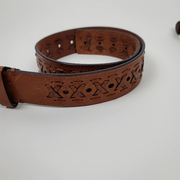 vintage Leather belt with buckle size small - Picture 8 of 8